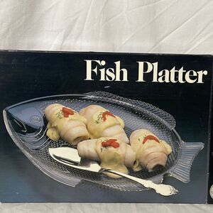 Leonard silver Crystal Fish Patter with silver plated server